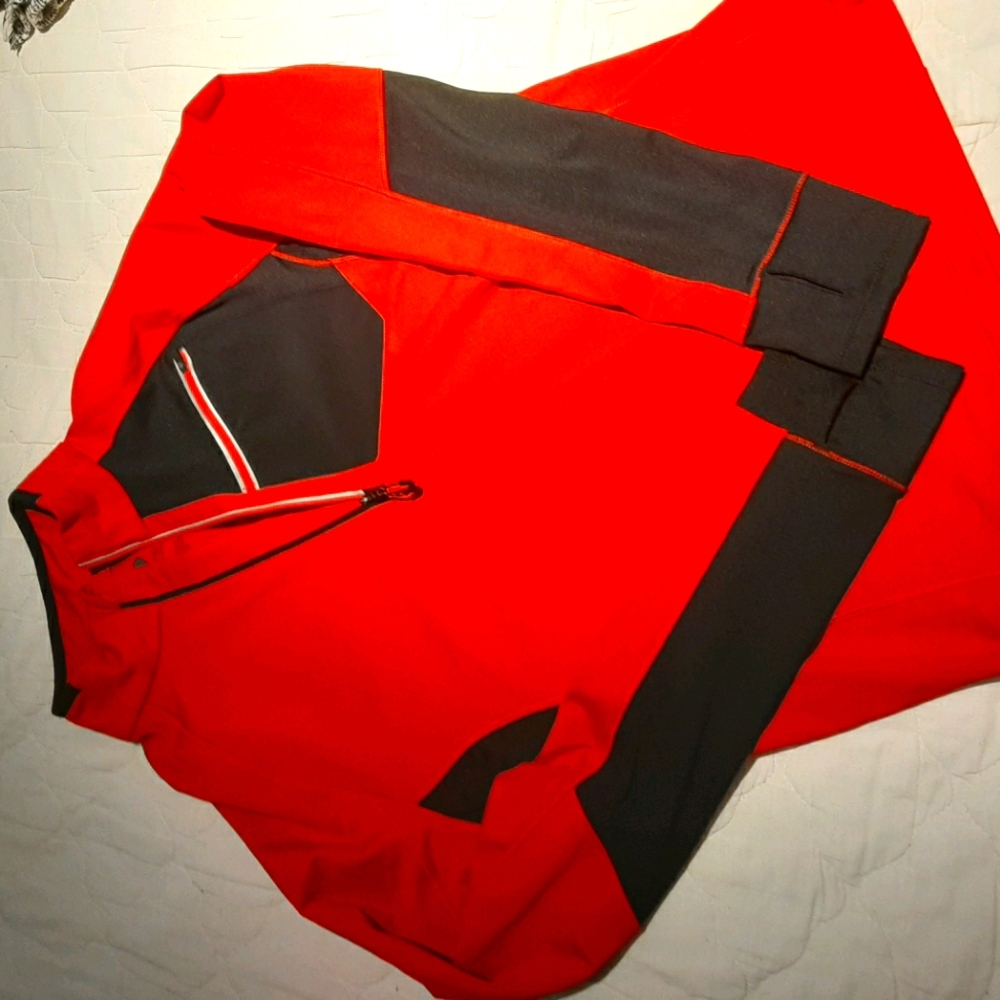 Fleece lined half zip with reflectives